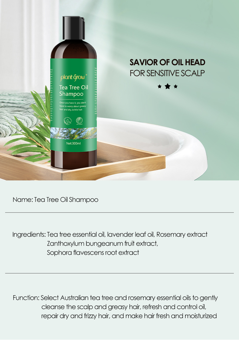 Tea Tree Oil Shampoo Deep Cleanser  Relief for Dandruff and  Dry Itchy Scalp(pic1)