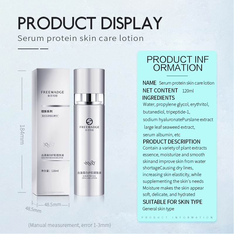 Freemadge Serum Protein Skin Care Fluid For Skin Repair, moisturize the skin, Hydrating for Men and Women