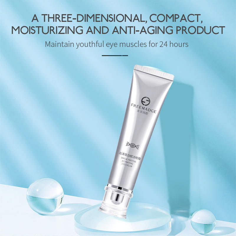 Freemadge Serum Protein Eye Cream For All Skin Types, Repairing Dark Circles Eye Bag for Men and Women