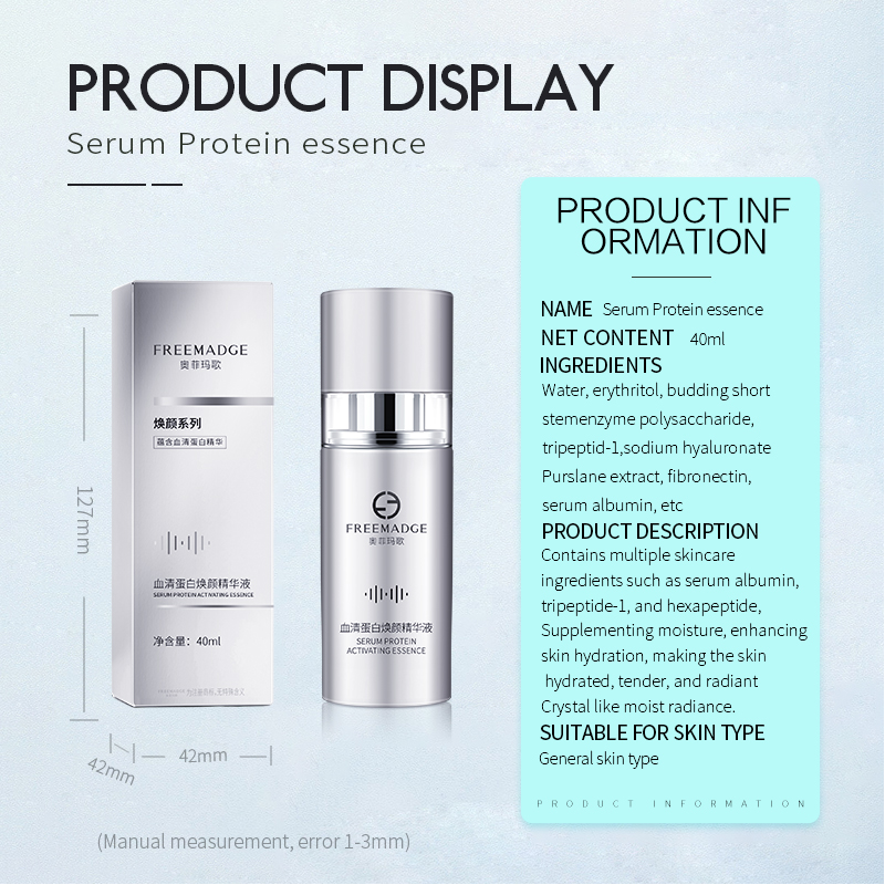 Freemadge Serum Protein Renewal Serum for Dry Skin, Moisturize the Face, Brightens Skin for men and women