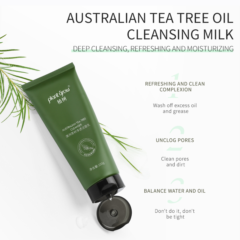 Plant grow Australia Tea Tree Cleanser for Acne Prone Skin,Removes excess oil,Protects sebum for Adult