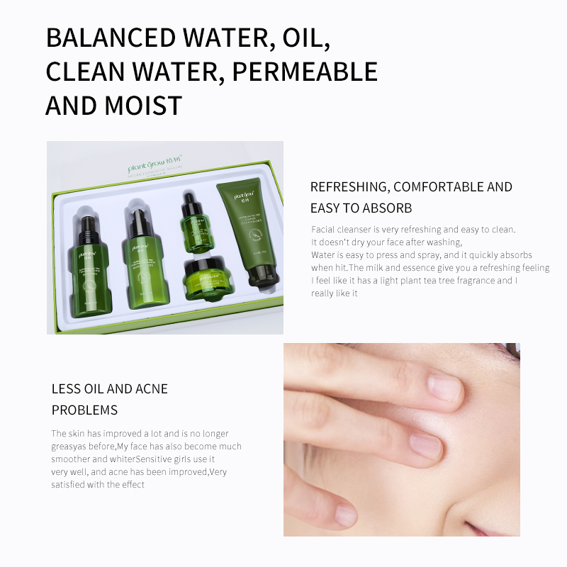 Plant grow Australia tea tree essential oil skincare gift set to Control Oil ,Tighten pores for Men and Women(pic6)