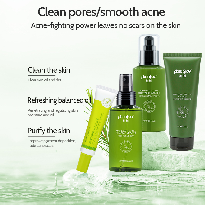 Plant grow Australia Tea Tree Oil Clarifying Set for Acne-Prone skin,Avoid over cleansing for Adult(pic3)