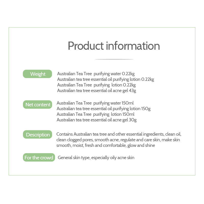 Plant grow Australia Tea Tree Oil Clarifying Set for Acne-Prone skin,Avoid over cleansing for Adult(pic7)