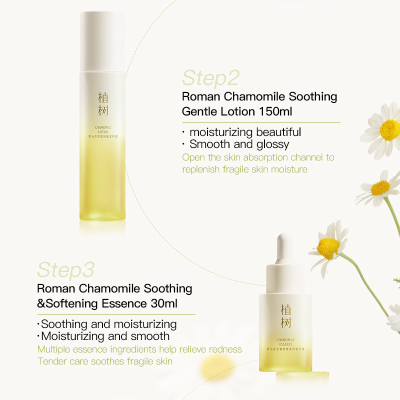 Plant Roman chamomile soothing skincare set for all skin types, boosting skin metabolism, anti-aging for Men and Women