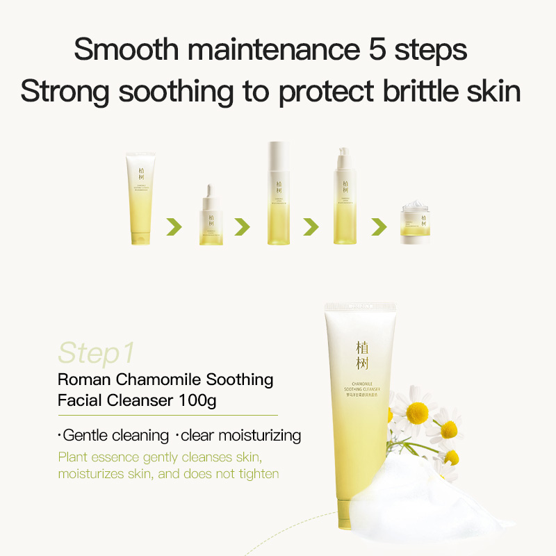 Plant Roman chamomile soothing skincare set for all skin types, boosting skin metabolism, anti-aging for Men and Women