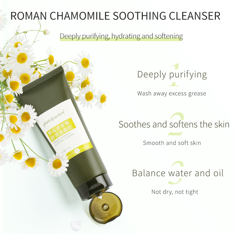 plant grow Roman Chamomile Soothing Face Wash for Acne Prone Skin,Removes excess oil,Protects sebum for Adult