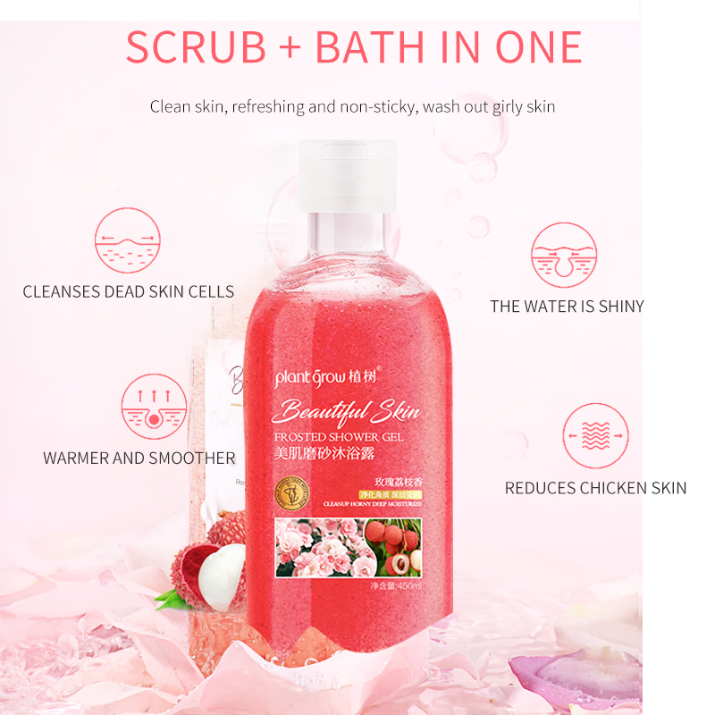 plant grow Plant Grown Beauty Scrub Shower Gel to Clean  skin  for Men and Women