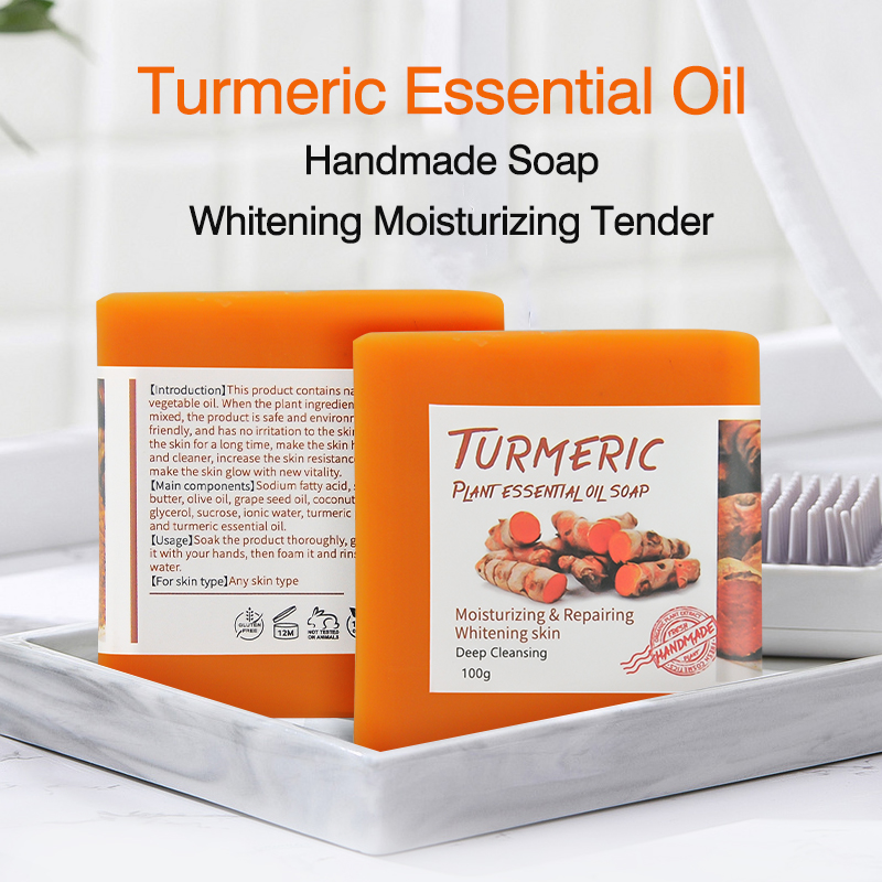 Handmade Greenlem Turmeric Essential Oil Soap for women and man(pic1)