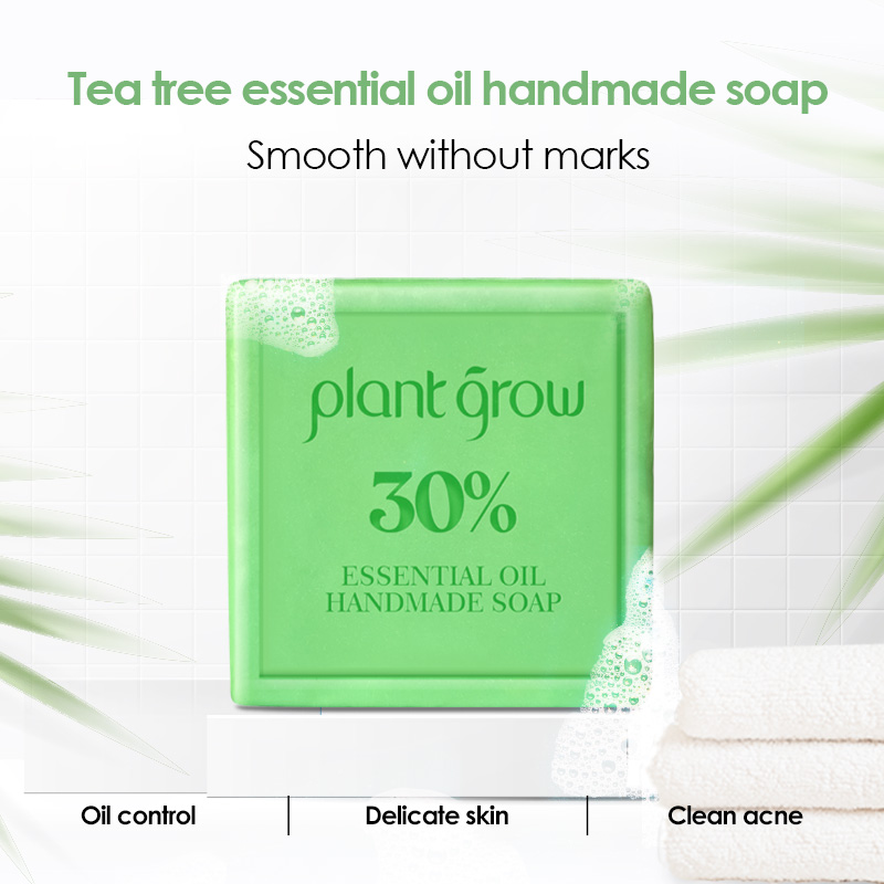 plant tree tea tree essential oil handmade soap Suitable for oily skin Handmade Soap 100g 