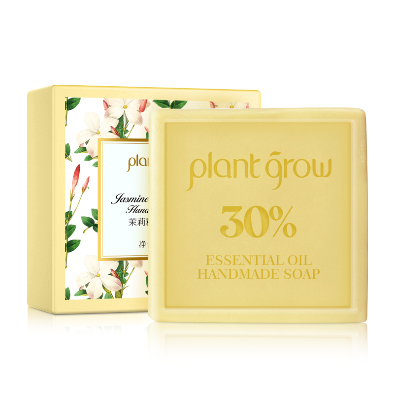 plant grow plant jasmine essential oil handmade soap Facial cleansing Brighten skin tone 100g