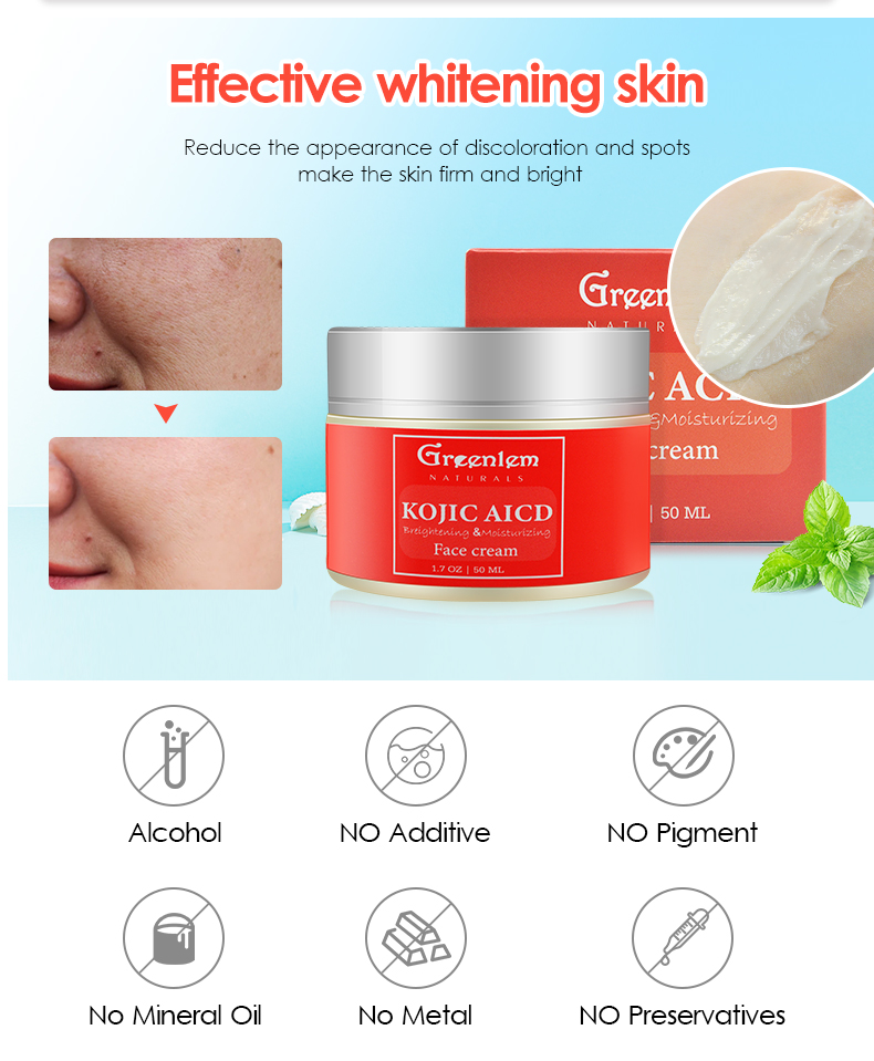 Greenlem Kojic Acid Face Cream for cosmetics customers