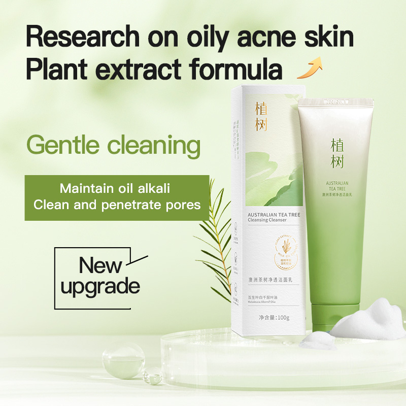 plant grow Australia Tea Tree Clarifying Cleanser Improve skin oil outside and Dry inside,Deep clean for Men and Women