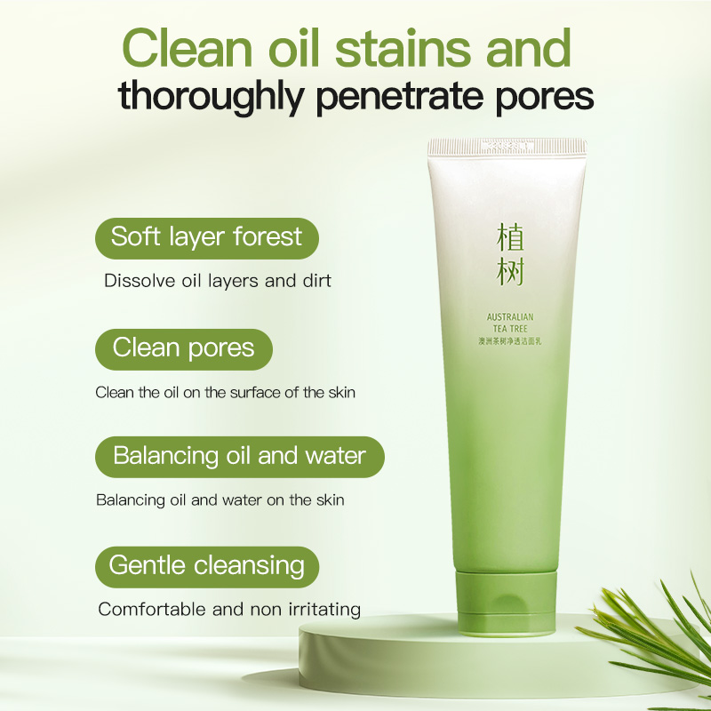 plant grow Australia Tea Tree Clarifying Cleanser Improve skin oil outside and Dry inside,Deep clean for Men and Women