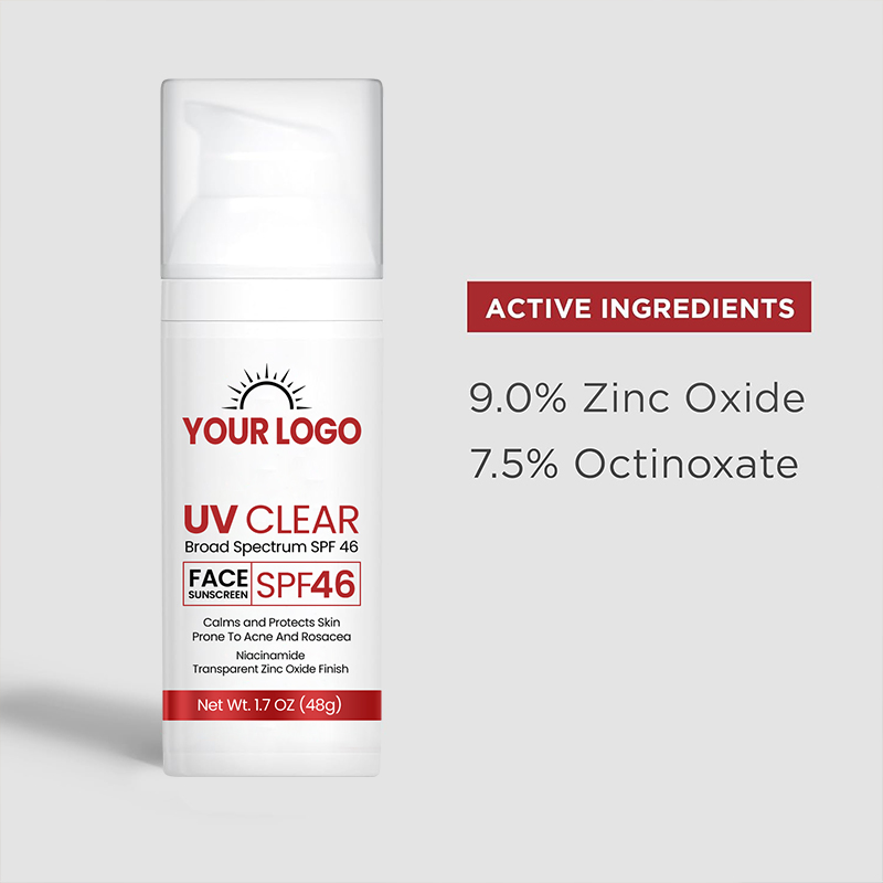 Oil Free Sunscreen with Zinc Oxide, Dermatologist Recommended, Clear Face Sunscreen SPF 46