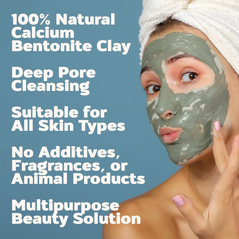 Cleansing Mud Mask With Indian Healing Clay For Pore Cleansing For Face Hair Feet Body(pic5)