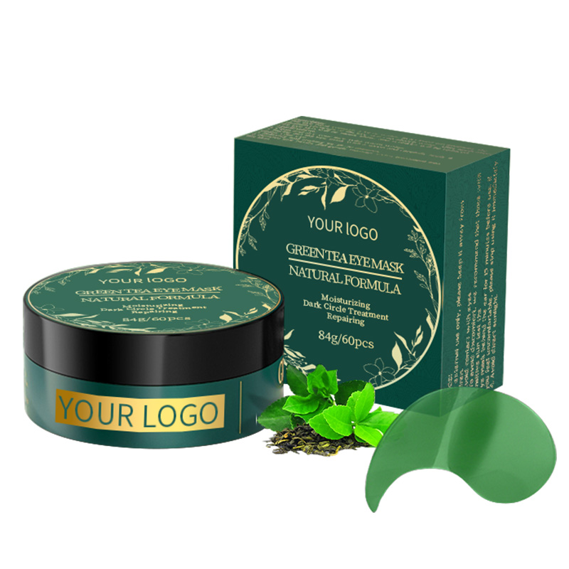 Private Label Refreshing Green Tea Collagen Hydrating Eye Pa