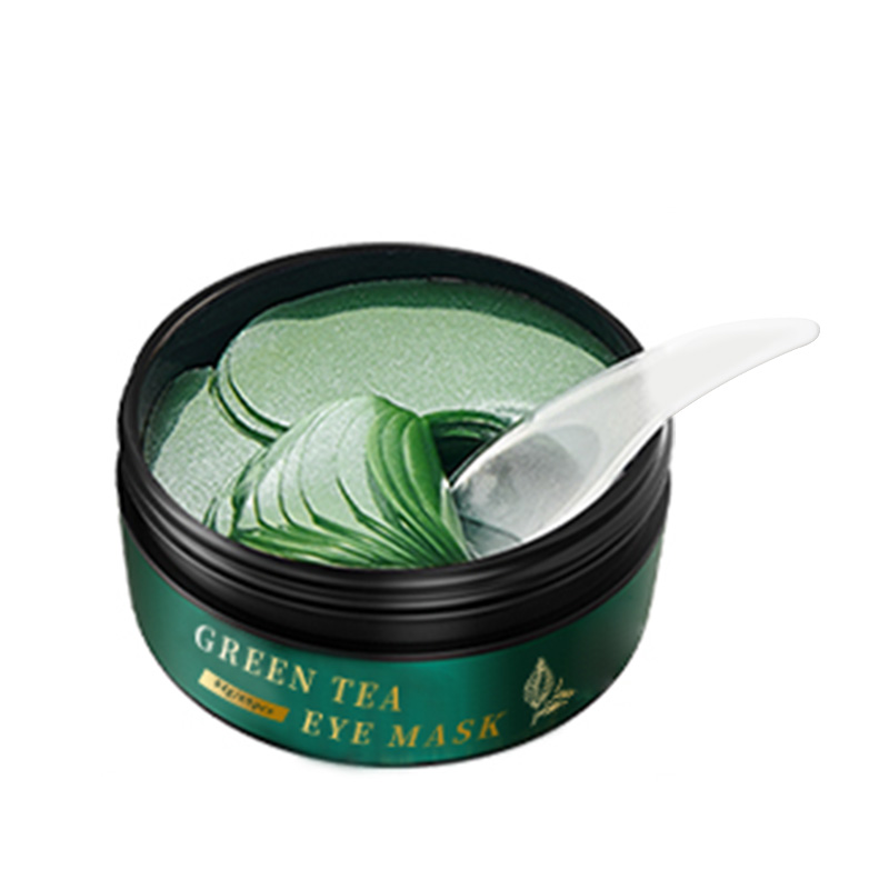 Private Label Refreshing Green Tea Collagen Hydrating Eye Patch to Remove dark Circles and Relieve fatigue