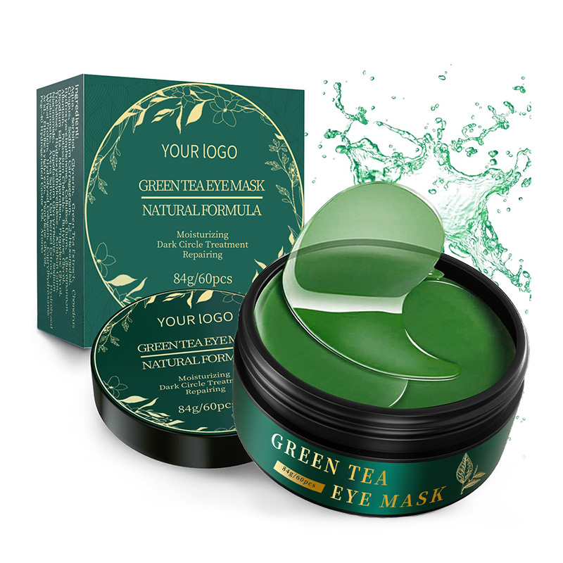 Private Label Refreshing Green Tea Collagen Hydrating Eye Patch to Remove dark Circles and Relieve fatigue(pic2)