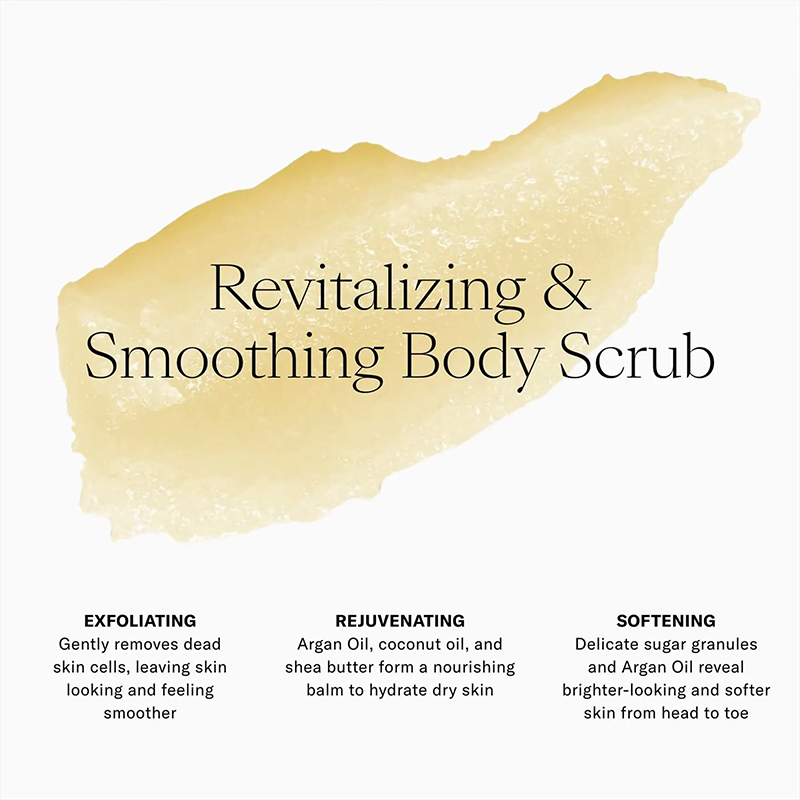 Moisturizing and Exfoliating Body, Face, Hand, Foot Scrub, Butter Lotion, Natural Exfoliating Argan Sugar Body Scrub