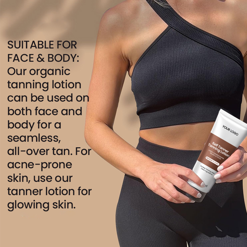 Manufactory Wholesale Made with Natural & Organic Ingredients, Streak-Free Face Tan, Medium to Dark, Self Tanner Cream