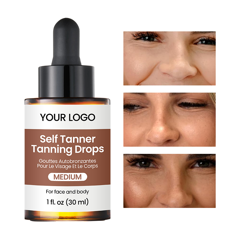 Medium Face Tanning Drops to Add to Lotion, Moisturizing Bronzing Drops for Face & Body, Self Tanning Drops Serum