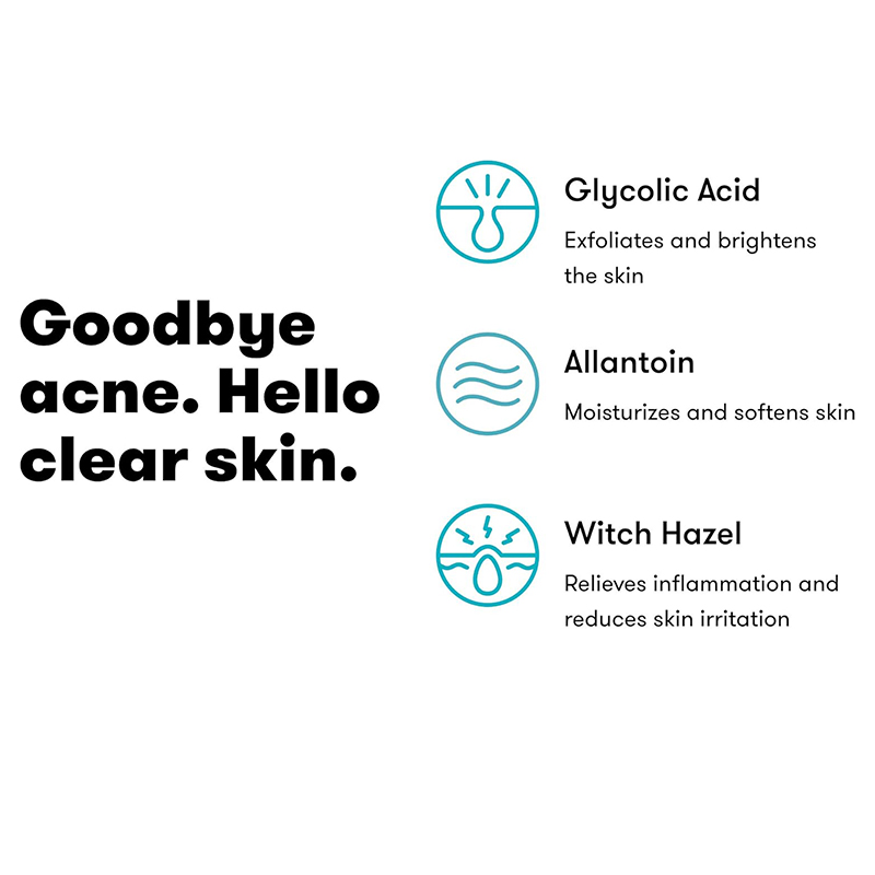 Wholesale An acne toner with glycolic acid and witch hazel to tighten pores and balance skin for sensitive muscles