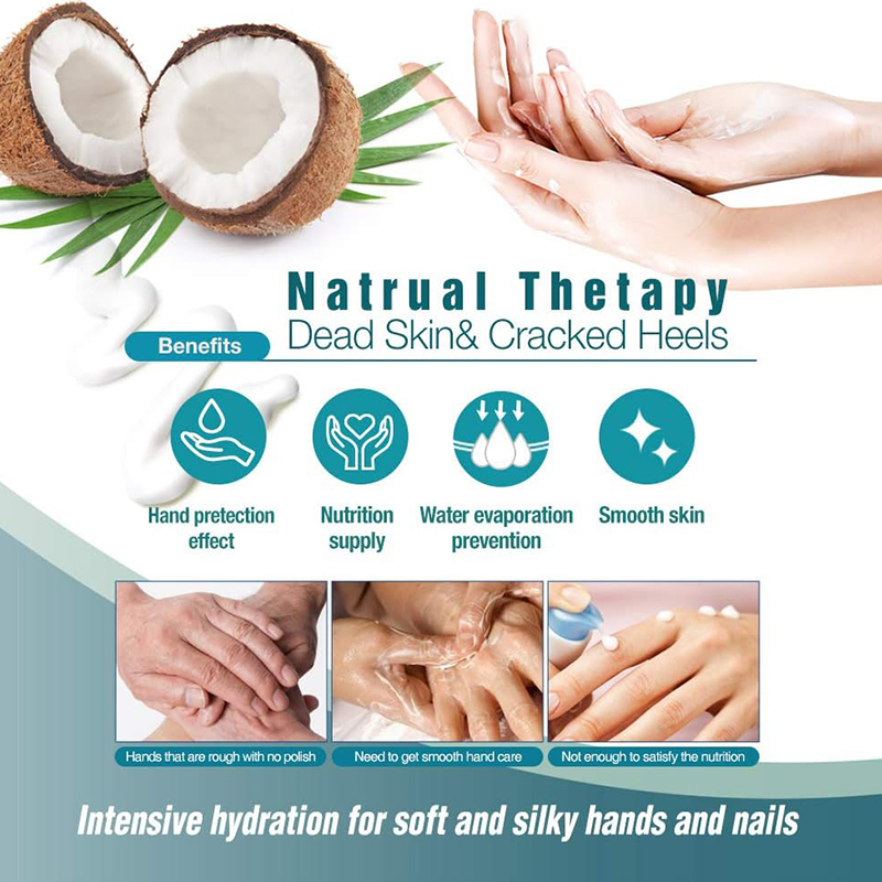 6-Pieces Deep Moisturizing Gloves for Dry and Chapped Hands, Rich In Coconut Oil And Milk Extract Deep Repair Hand Mask