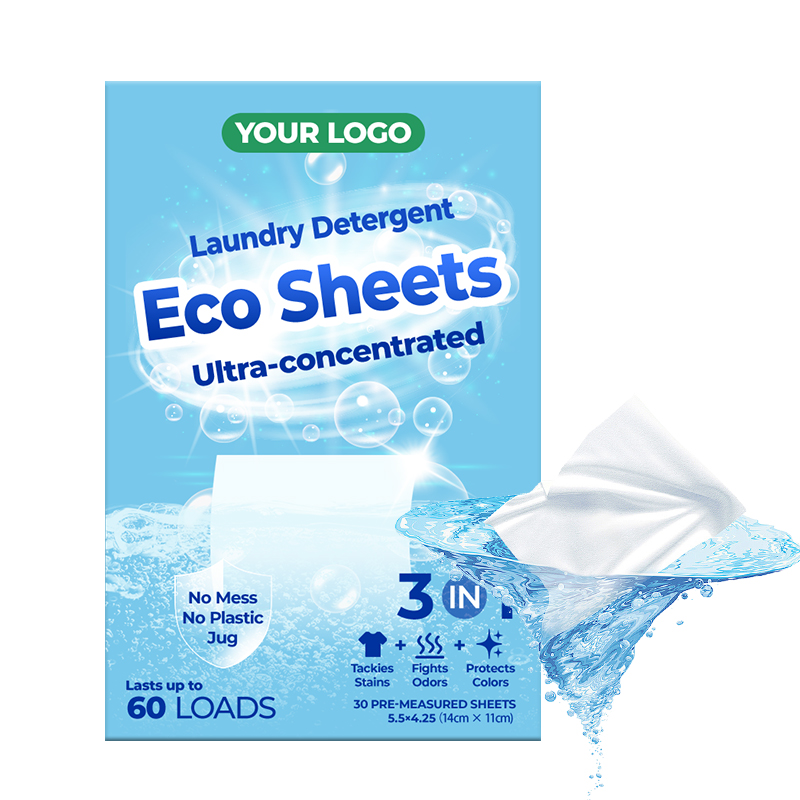 Eco-Friendly Concentrated Laundry Detergent Sheets