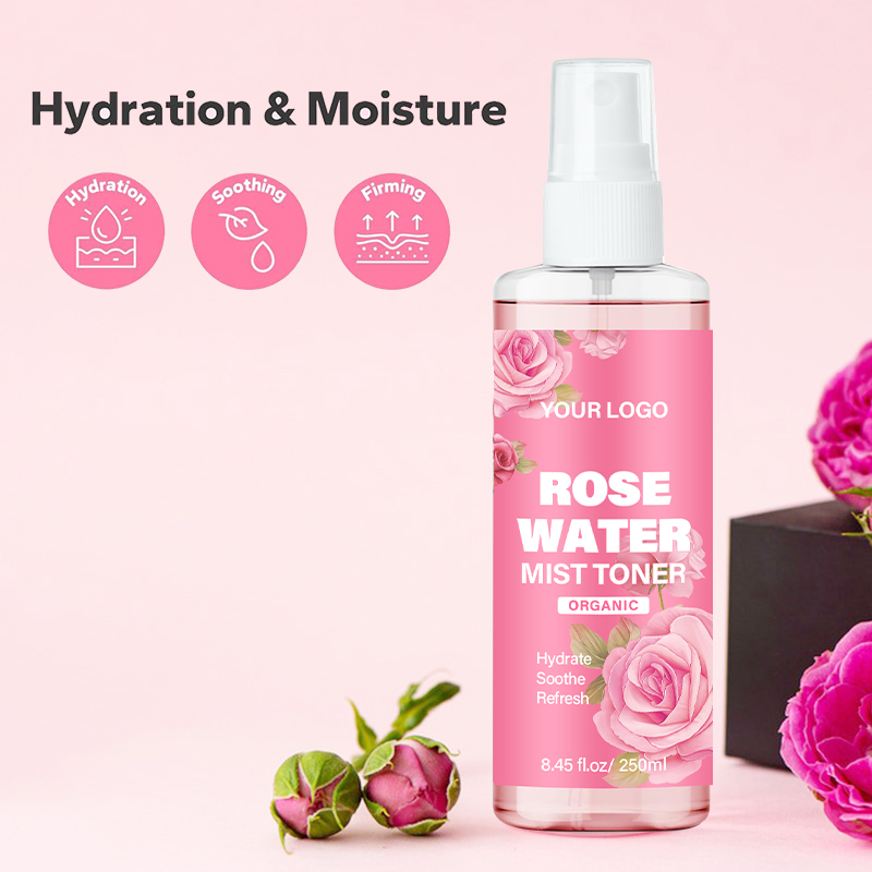 Private Label OEM Rose Water Natural Hydrating Soothing Rose Water Mist Spray