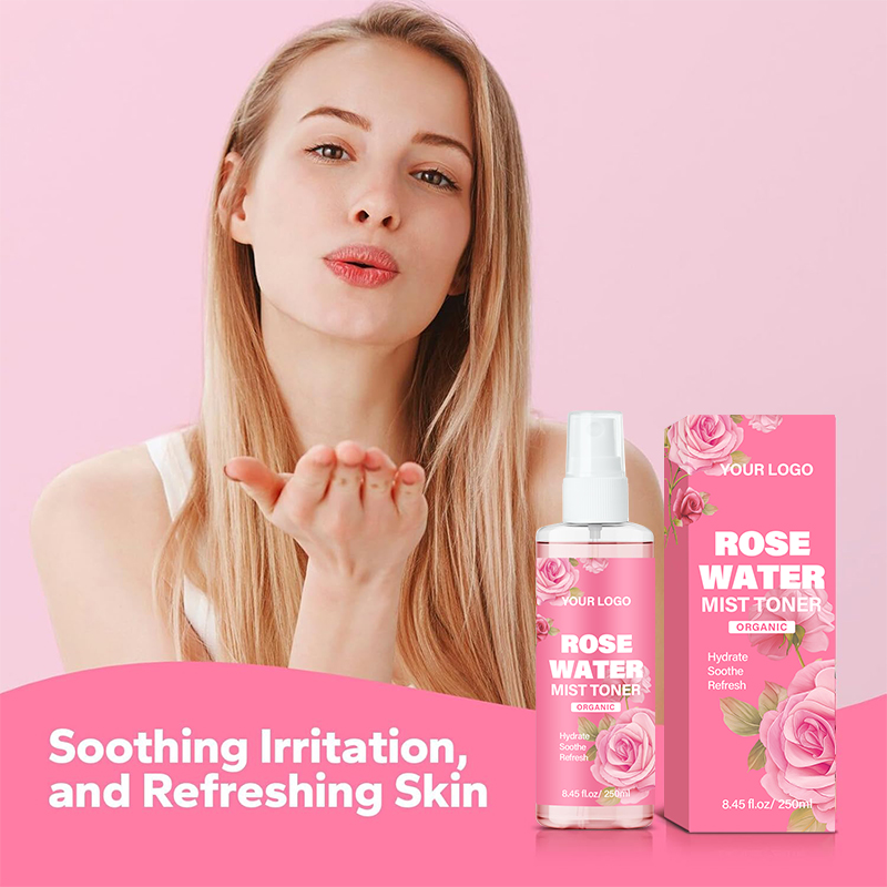 Private Label OEM Rose Water Natural Hydrating Soothing Rose Water Mist Spray