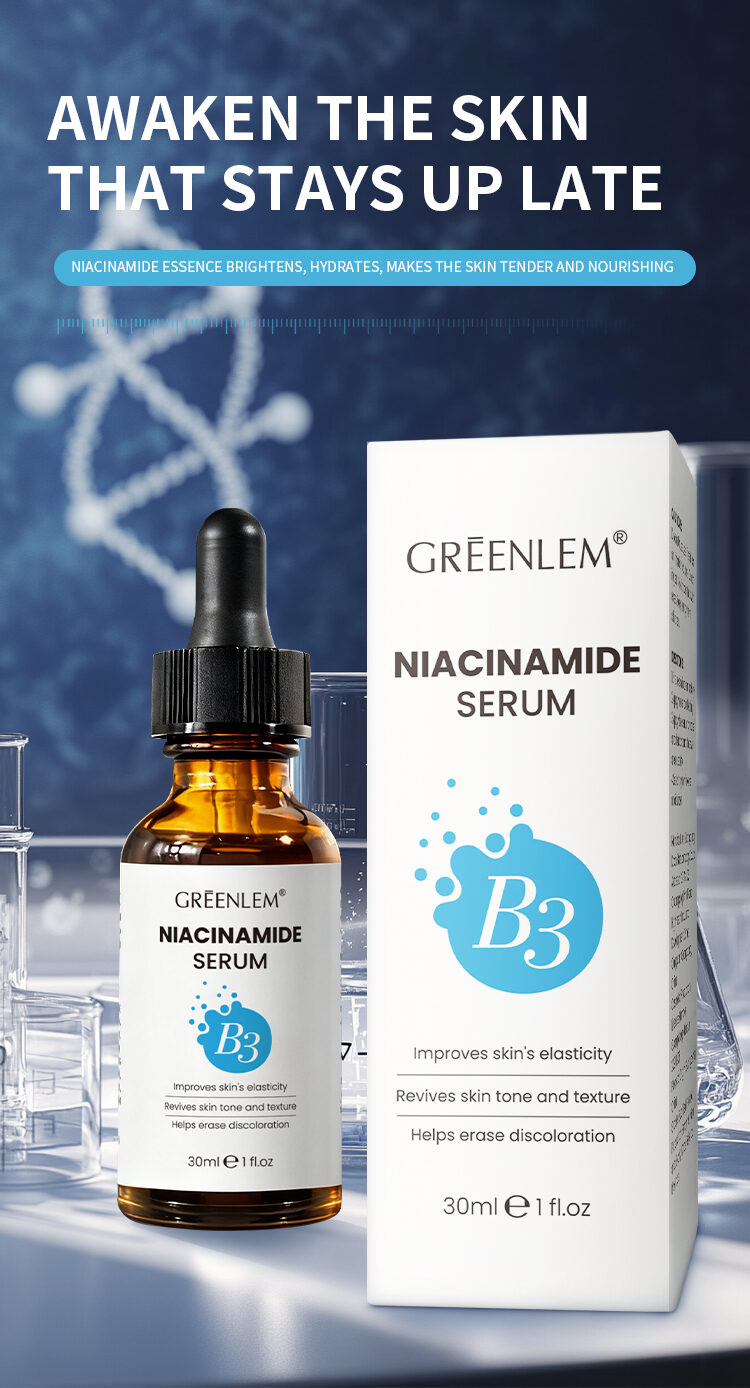 Custom B3 Niacinamide 10% Brightening Serum for Face, Anti-Aging Whitening Essence(pic2)