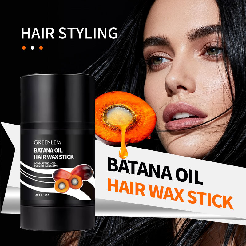 BATANA Organic Curly Hair Wax Stick Styling Natural Wax Batana Oil Shea Butter Jojoba Coconut Oil Strong Hold Shine/Gloss(pic3)