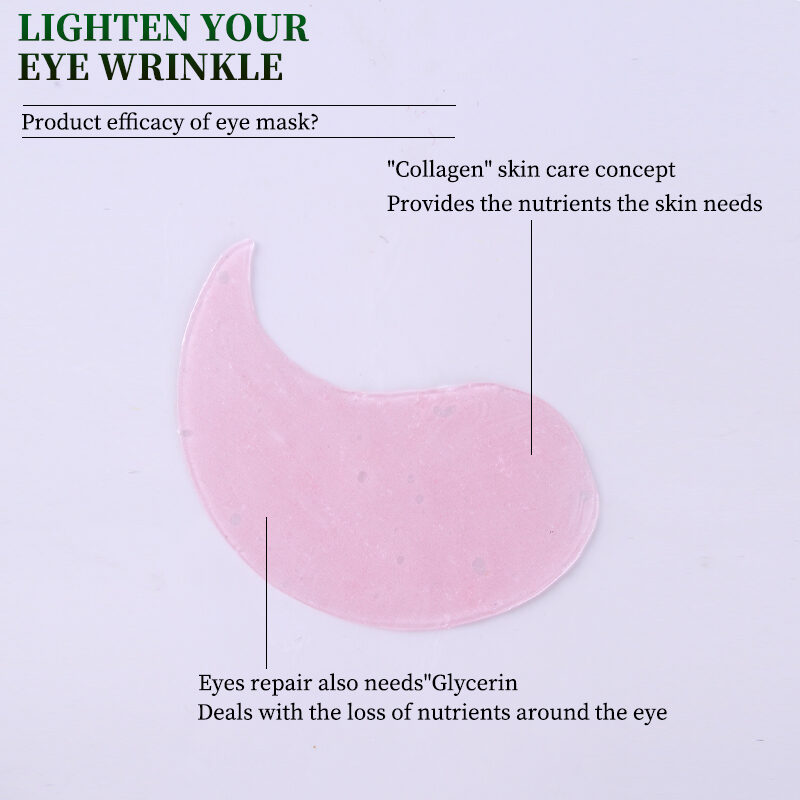 GreenLem Damask Rose Dark Circle Hydrogel Crystal Collagen Herbal Retinol Sheet Eye Mask Eye Patch(pic4)