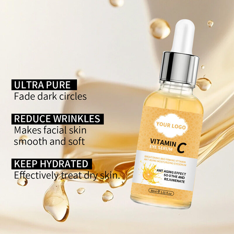Private Label Natural Vc Eye Serum for Dark Circles, Fine Lines Puffiness CrowS Feet Eye Bags Under Eyes(pic2)