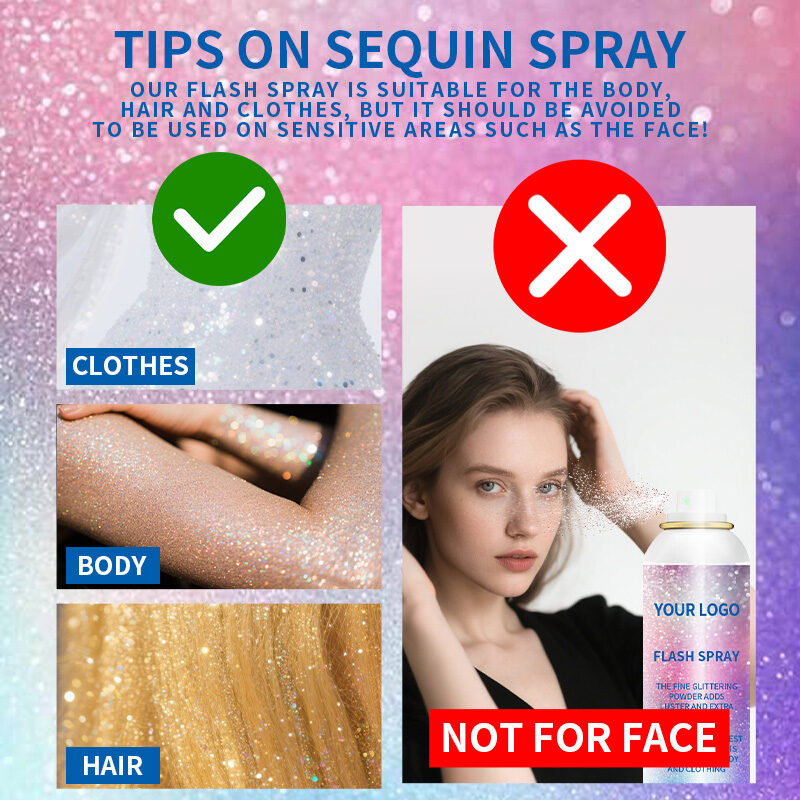Wholesale Glitter Hair Spray Shimmer Powder for Parties Cosplay & Festival Safe & Non-Toxic (10 Colors)(pic3)