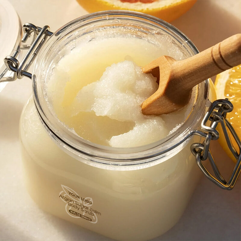 Moisturizing and Exfoliating Body, Face, Hand, Foot Scrub, Butter Lotion, Natural Exfoliating Argan Sugar Body Scrub(pic1)