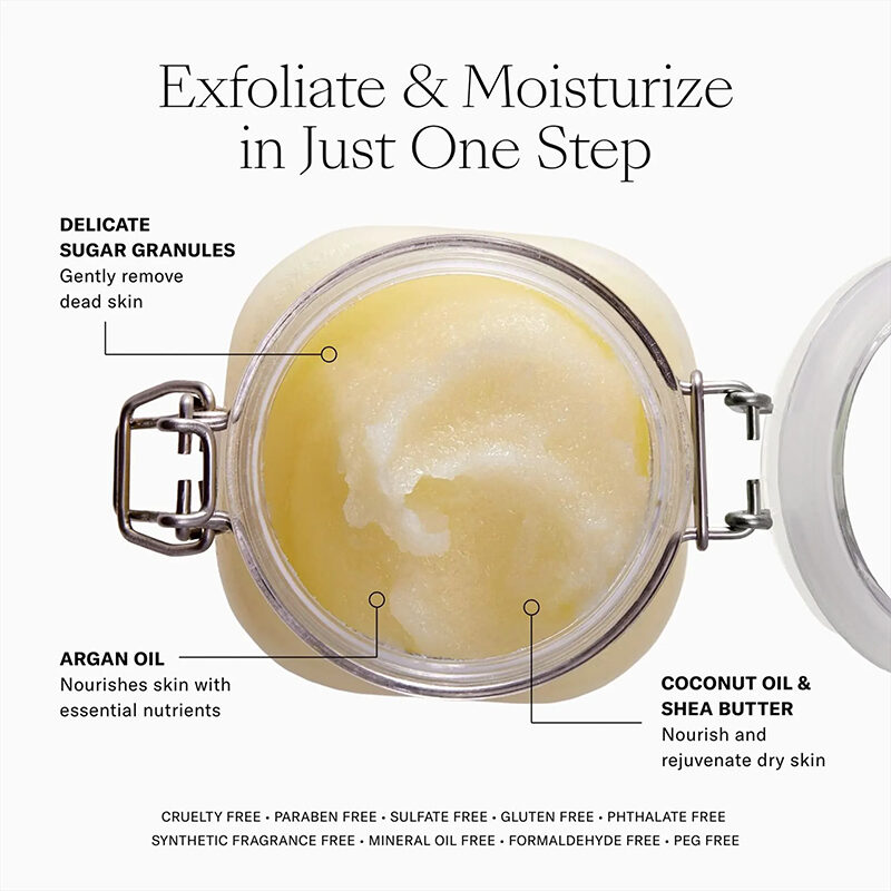Moisturizing and Exfoliating Body, Face, Hand, Foot Scrub, Butter Lotion, Natural Exfoliating Argan Sugar Body Scrub(pic4)
