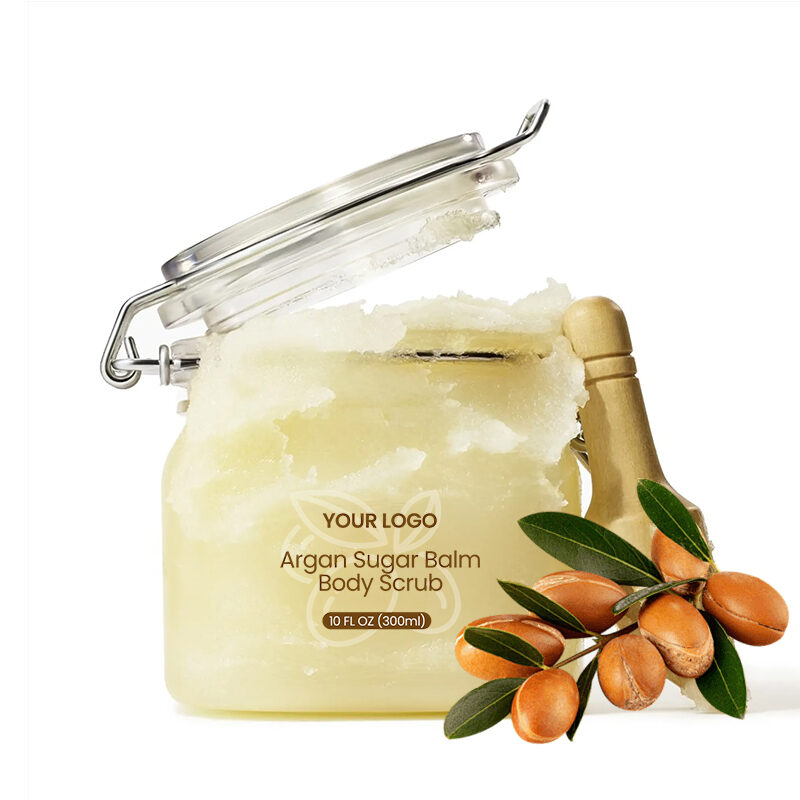 Moisturizing and Exfoliating Body, Face, Hand, Foot Scrub, Butter Lotion, Natural Exfoliating Argan Sugar Body Scrub(pic5)
