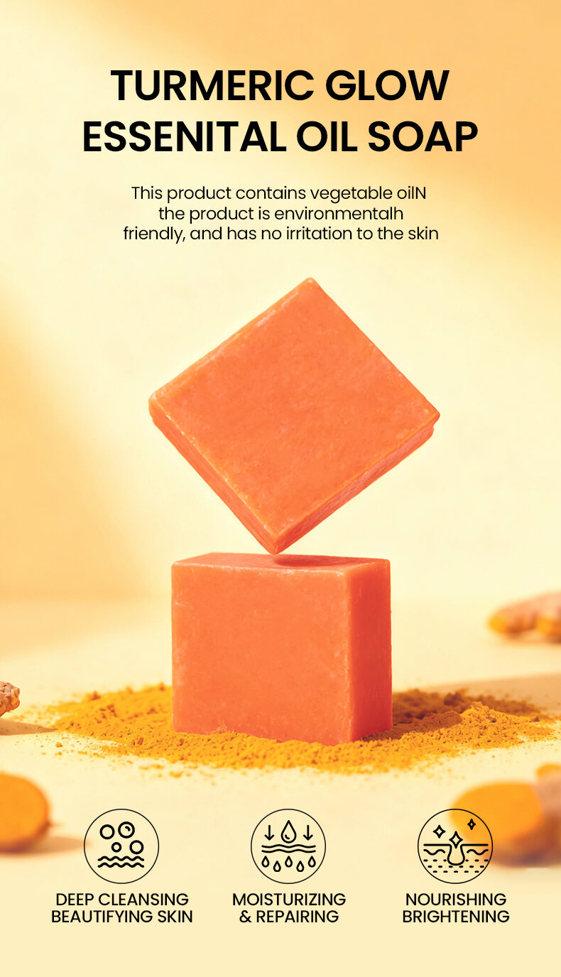 Herbal Natural Turmeric Soap Bar Face Body Brightening Acne Treatment Reduces Dark Spots Oil Control Gentle Cleansing All Skin(pic1) Herbal Natural Turmeric Soap Bar Face Body Brightening Acne Treatment Reduces Dark Spots Oil Control Gentle Cleansing All Skin(pic1)