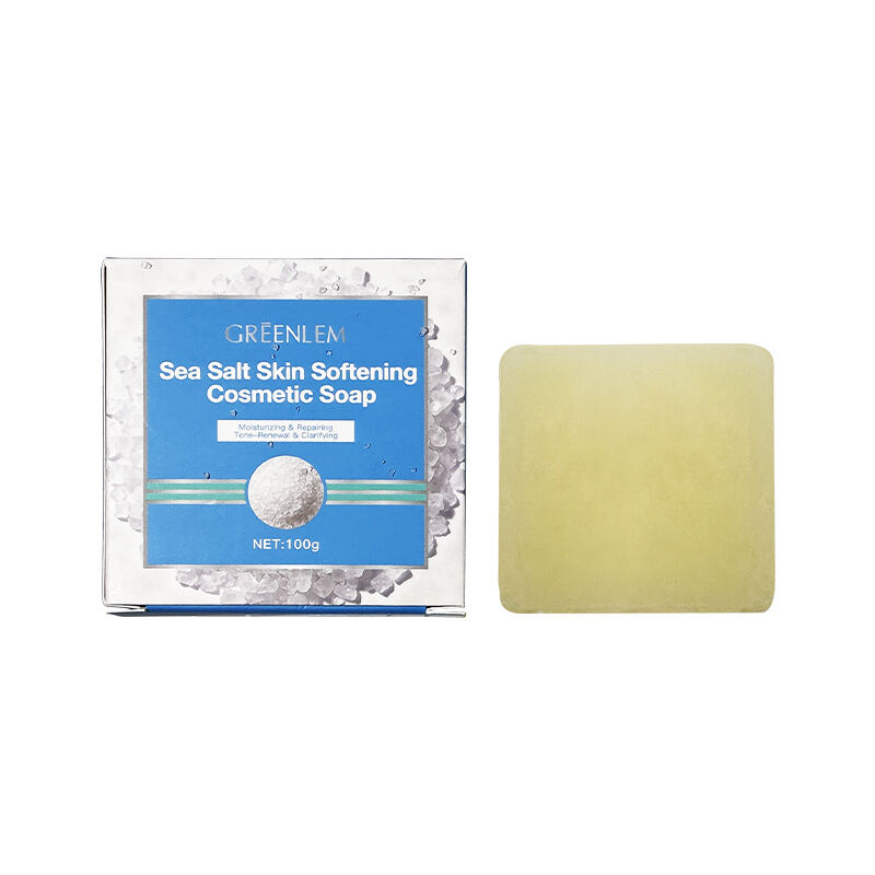 Custom Sea Salt Soap - Natural Dead Sea Salt Handmade Soap for Oily & Acne Skin, Logo Printing Available(pic1)