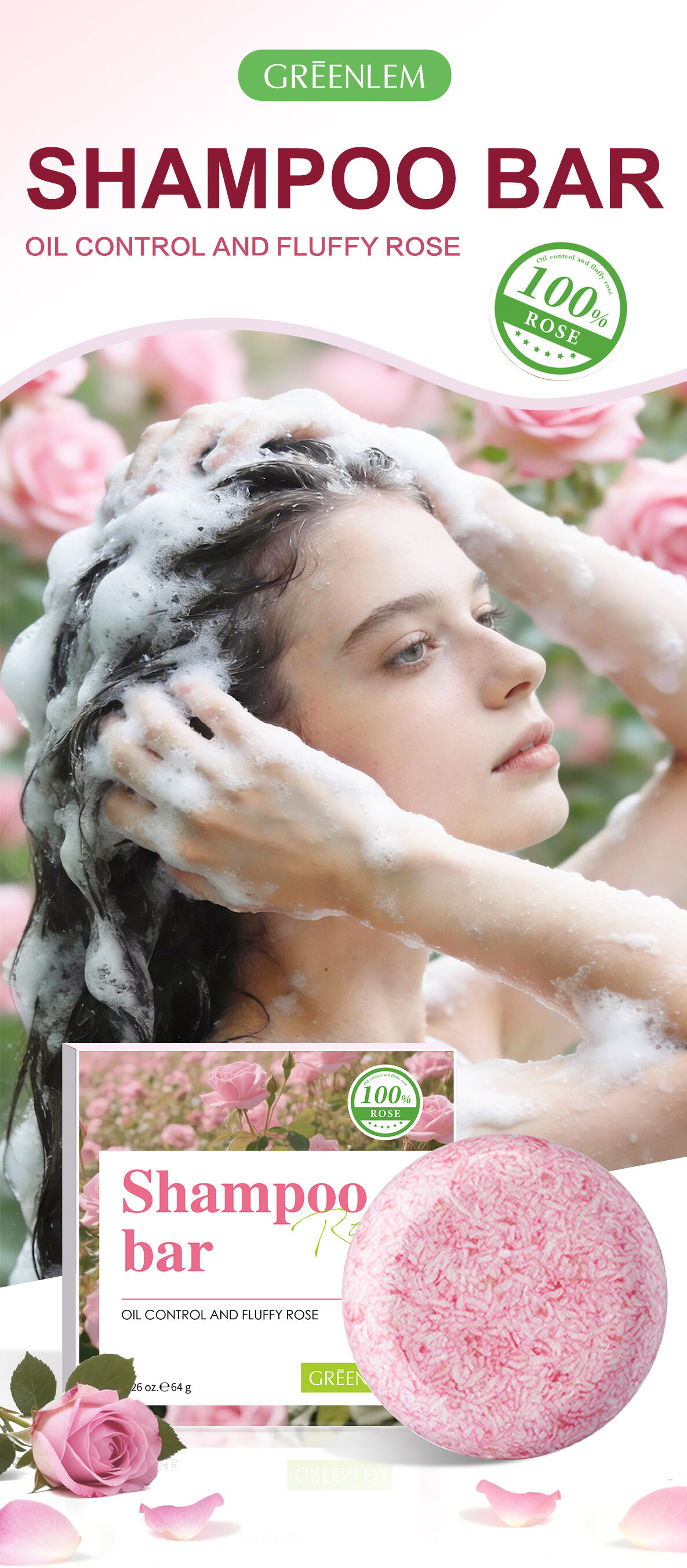 GreenLem Shampoocebar OIL CONTROL and FLUFFY ROS(pic1)