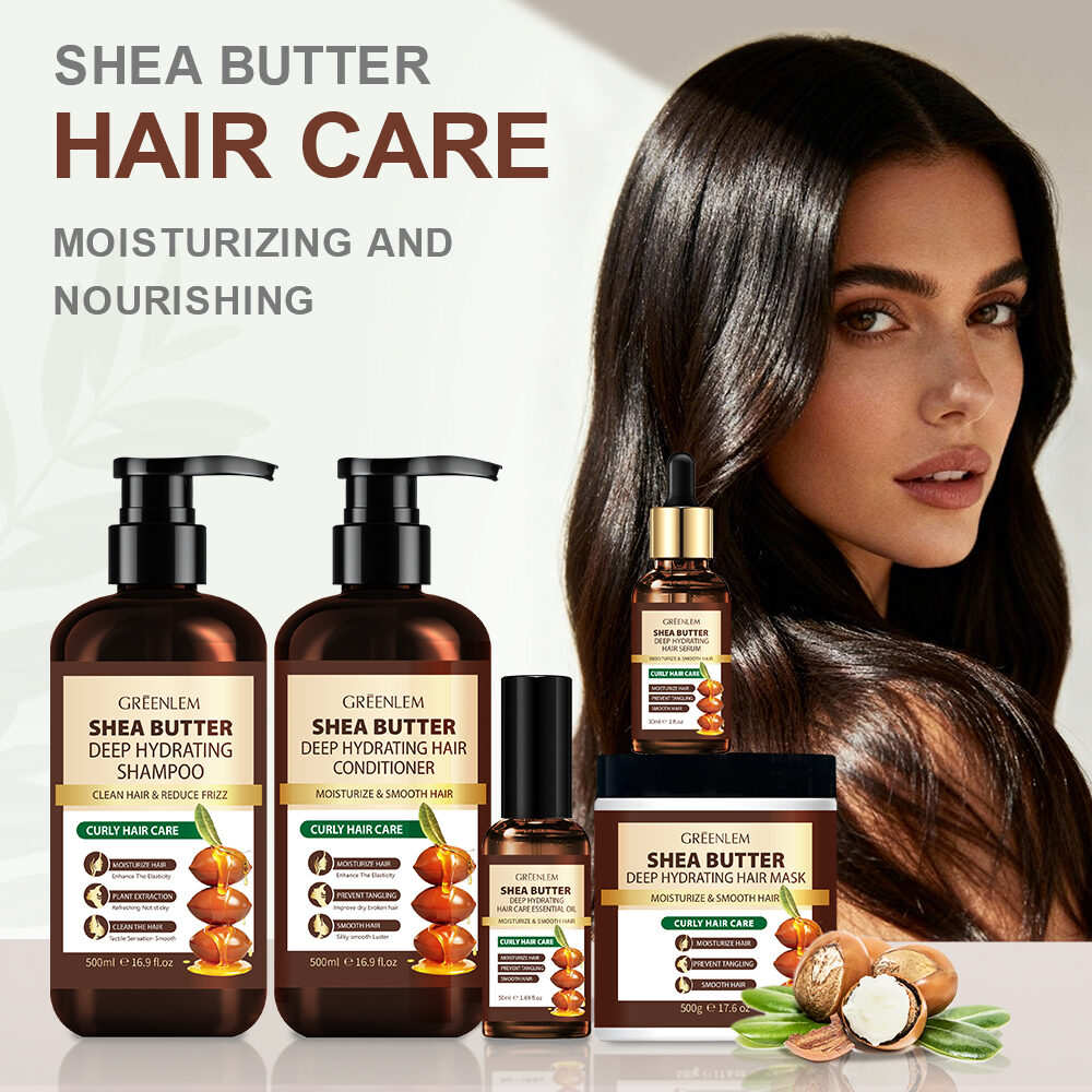 GreenLem Hair Care Product Set with Nourishing Feature Cream Form Straightener for Curly Hair(pic1)