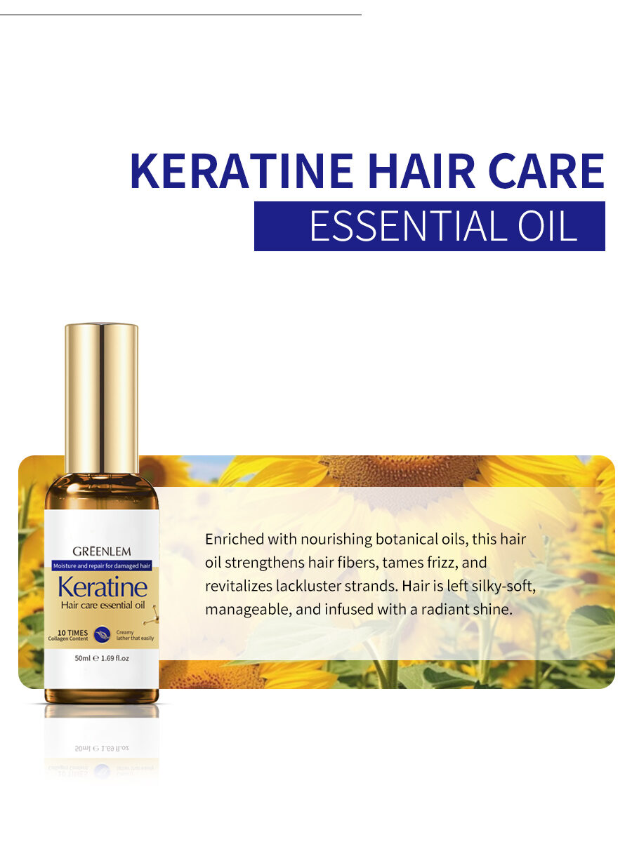 GreenLem Keratin Hair Care Set Gel Smoothing Nourishing Frizz Control Lightening Refreshing Brightening Organic Professional(pic5)