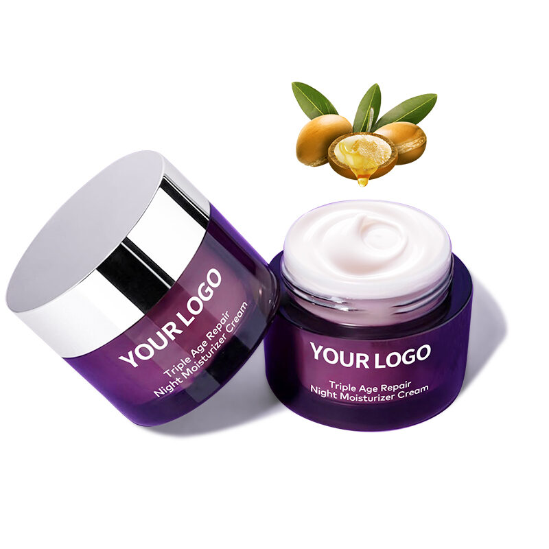 Organic Triple Repair Night Cream for Dark Spots & Wrinkles Moisturizer with Shea Butter & Vitamin C Vegan & Herbal Ingredients(pic1)