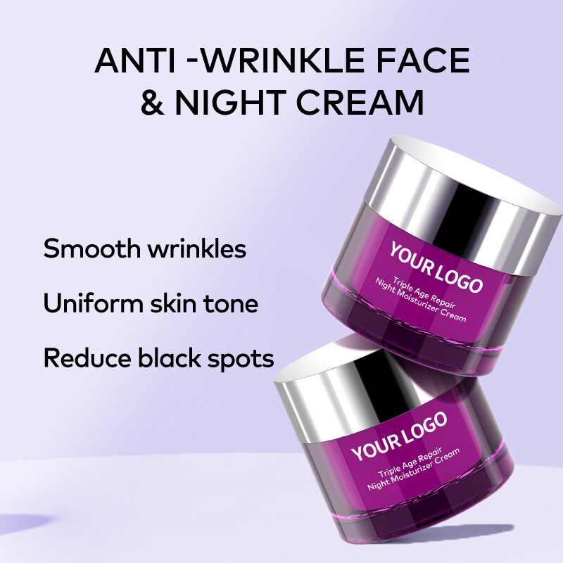 Organic Triple Repair Night Cream for Dark Spots & Wrinkles Moisturizer with Shea Butter & Vitamin C Vegan & Herbal Ingredients(pic3)