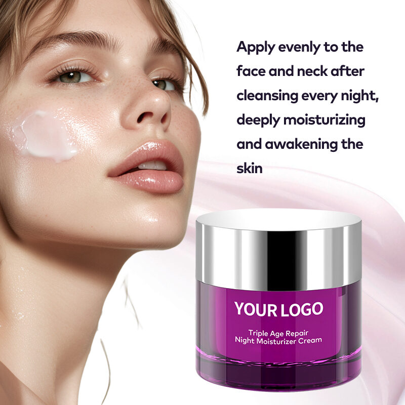 Organic Triple Repair Night Cream for Dark Spots & Wrinkles Moisturizer with Shea Butter & Vitamin C Vegan & Herbal Ingredients(pic6)