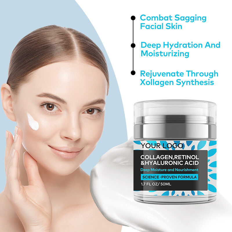 Customized Korean Beauty Retinol Hyaluronic Acid Collagen Firming Skin Cream to Prevent Fine Lines for Glowing Skin(pic3)