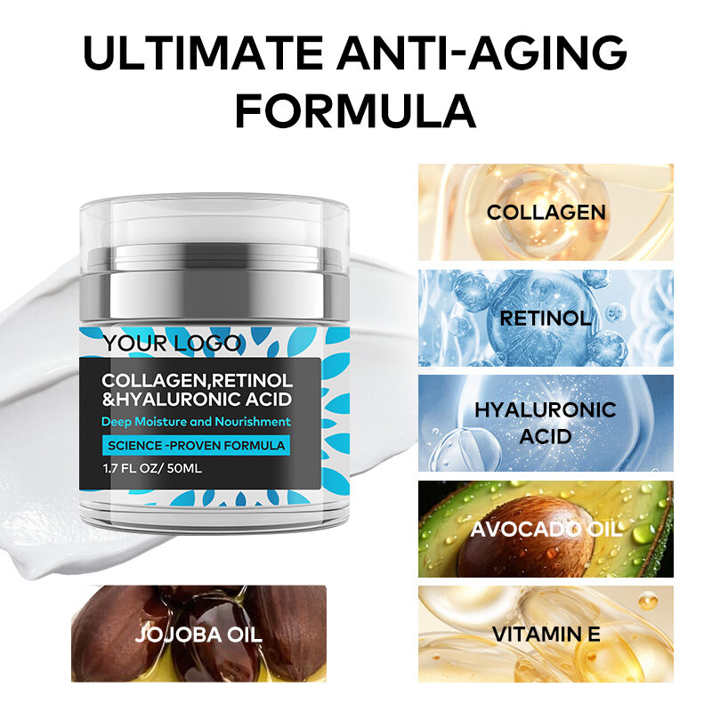 Customized Korean Beauty Retinol Hyaluronic Acid Collagen Firming Skin Cream to Prevent Fine Lines for Glowing Skin(pic6)