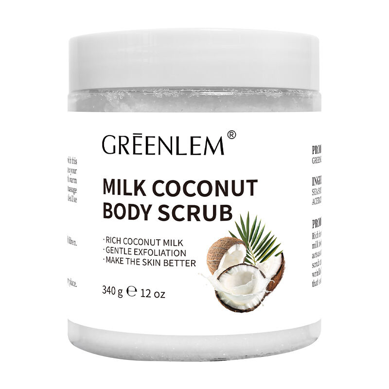 Milk & Coconut Body Scrub Exfoliant With Moisturizing Formula for Rough Skin Knees Elbows Daily Skincare(pic1)